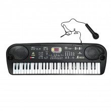 Синтезатор с микрофоном (звук, батарейки) KR-11 QUNXING TOYS