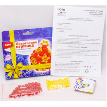 Новогодняя игрушка. Плетение из бусин "Новогодний шар" Пз/Бус-002 QUNXING TOYS