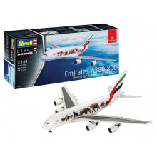 Сборная модель: 1/144 АЭРОБУС A380-800 АВИАКОМПАНИИ EMIRATES В ЛИВРЕЕ UNITED FOR WILDLIFE 03882 Revell