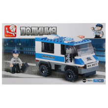 КОНСТРУКТОР ПЛАСТ. ПОЛИЦЕЙСКАЯ МАШИНА С ФИГУРКОЙ, 126ДЕТ. 23,7*14,1*4,5СМ M38-B0273 Sluban