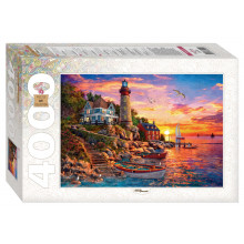 Мозаика "puzzle" 4000 "Маяк на закате" 85415 Step puzzle