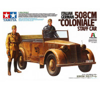 Сборная модель: Штабная машина 508CM "Coloniale" с фигурами водителя и офицера (1:35) 37014  Tamiya