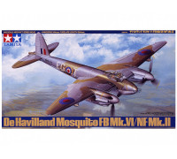 Сборная модель: Британский многоцелевой боевой самолет de Havilland Mosquito FB Mk.VI/NF Mk.II (1:48) 61062  Tamiya