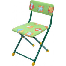 Стул детский мягкий складной "Звери" зеленый высота 32см  ЗВЕЗДА СТУ1/3