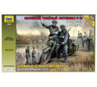 Сборная модель "Немецкий тяжелый мотоцикл Р-12 с водителем и офицером" (1:35) 3632 ЗВЕЗДА