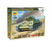 Сборная модель Советский средний танк Т-34/76 обр. 1940 (1:100) 6101 ЗВЕЗДА