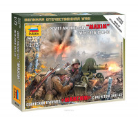 Сборная модель Советский пулемёт "Максим" расчетом 1941-43 (1:72) 6104 ЗВЕЗДА