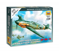 Сборная модель Немецкий истребитель Мессершмитт BF-109F2 (1:144) 6116 ЗВЕЗДА