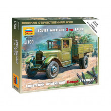 Сборная модель Советский армейский 3-тонный грузовик ЗИС-5 (1:100) 6124 ЗВЕЗДА Сборная модель Советский армейский 3-тонный грузовик ЗИС-5 (1:100) 6124 ЗВЕЗДА