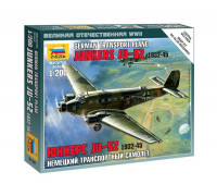 Сборная модель Немецкий транспортный самолёт "Юнкерс" Ju-52 1932-45 (1:20) 6139 ЗВЕЗДА