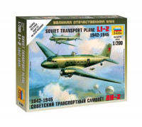 Сборная модель Советский транспортный самолет Ли-2 (1942-1945) (1:20) 6140 ЗВЕЗДА