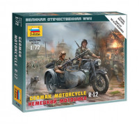 Сборная модель Немецкий мотоцикл R-12 (1:72) 6142 ЗВЕЗДА