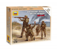Набор миниатюр Британская пехота 1939-1945 (1:72) 6166 ЗВЕЗДА