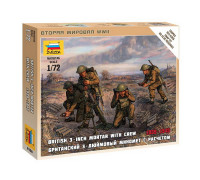 Набор миниатюр Британский 3-хдюймовый миномет с расчетом 1939-42гг (1:72) 6168 ЗВЕЗДА