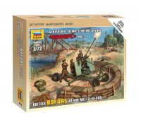 Сборная модель Британское 40-мм зенитное орудие "Бофорс" MK-1/2 (1:72) 6170 ЗВЕЗДА