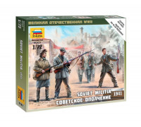 Набор миниатюр Советское ополчение 1941 (1:72) 6181 ЗВЕЗДА