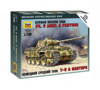 Сборная модель Немецкий средний танк "Пантера" (1:100) 6196 ЗВЕЗДА