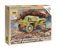 Сборная модель Британский бронеавтомобиль Даймлер Мк-1 Динго (1:100) 6229 ЗВЕЗДА