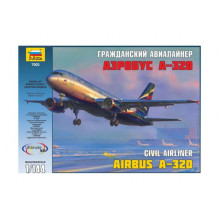 Сборная модель Пассажирский авиалайнер "Аэробус А-320" (1:144) 7003 ЗВЕЗДА