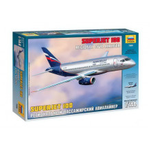 Сборная модель Пассажирский авиалайнер "Суперджет 100" (1:144) 7009 ЗВЕЗДА