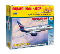 Сборная модель Пассажирский авиалайнер "Суперджет 100" (1:144) 7009П ЗВЕЗДА