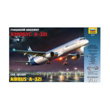 Сборная модель Гражданский авиалайнер "Аэробус А-321" (1:144) 7017 ЗВЕЗДА
