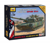 Сборная модель Американский основной боевой танк Абрамс М1А1 (1:100) 7405 ЗВЕЗДА